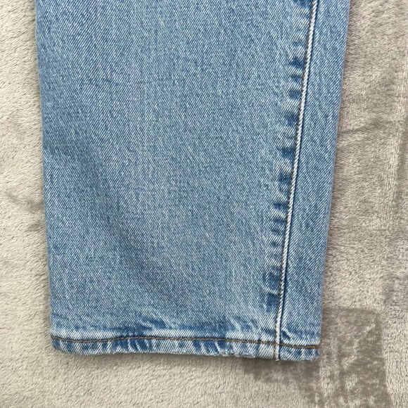 Levis Premium Wedgie Straight Jeans Womens 25 Blue Button Fly Distressed New Nwt - Picture 2 of 16